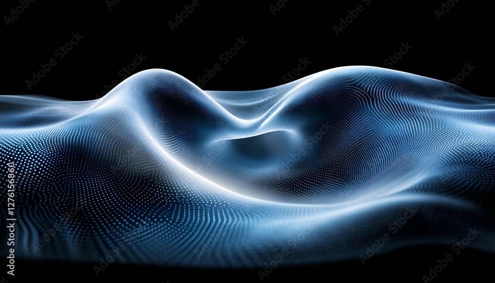 Abstract digital wave form on black background Abstract digital wave form on black background