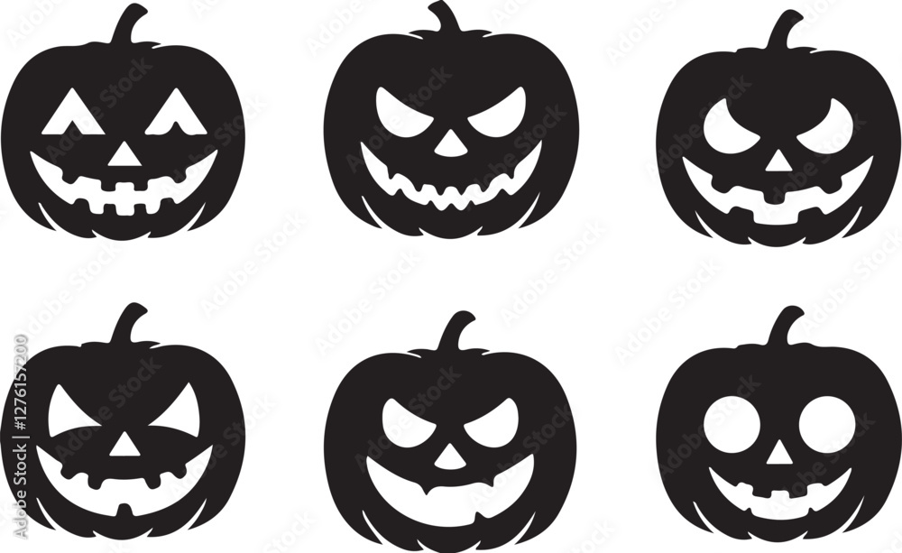 Obraz premium Scary Pumpkin silhouettes