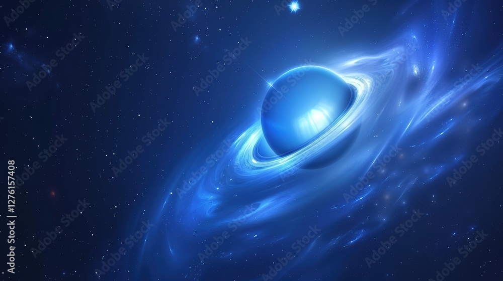 Obraz premium Night_sky_blue_galactic_background