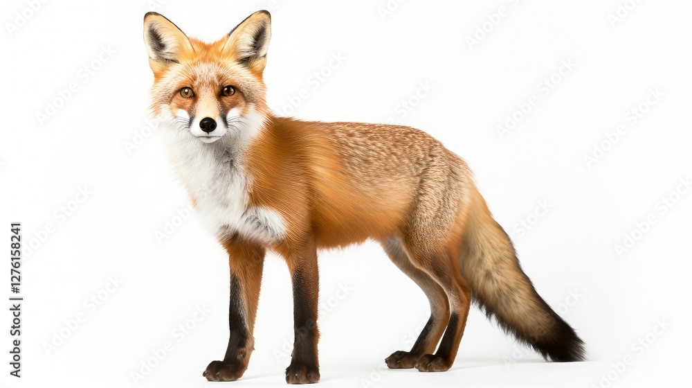 red fox white background red fox white background