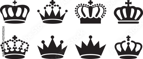 Crown icon silhouettes