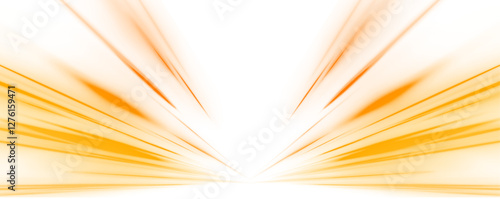 Abstract neon rays of light on a transparent background in PNG format. Yellow magic spirals with sparkles. Golden glowing shiny spiral lines effect.	