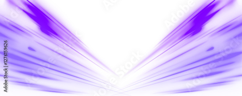 Electric technology in futuristic style neon color in PNG format on white transparent background for design and banners. Vector PNG glitter light fire flare trace.	