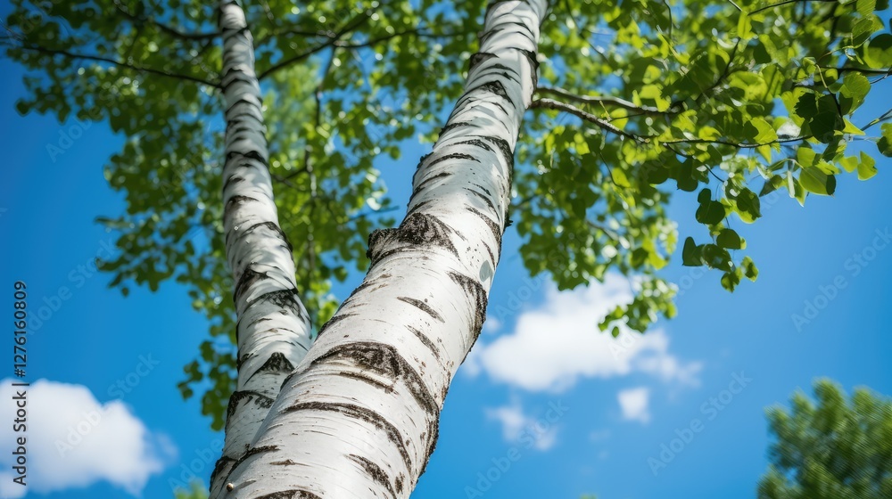 Fototapeta premium branches birch tree bark
