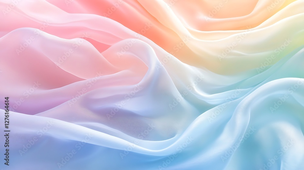 Obraz premium Pastel rainbow fabric texture background
