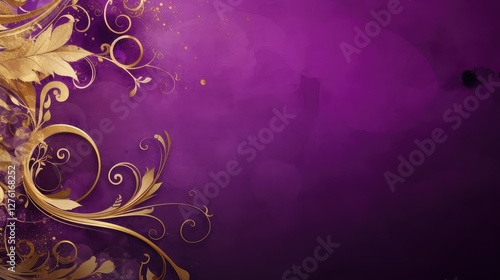 regal purple and gold background photo