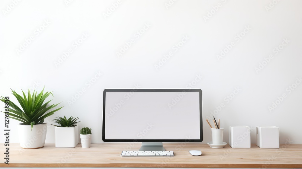 glass computer on desk background glass computer on desk background