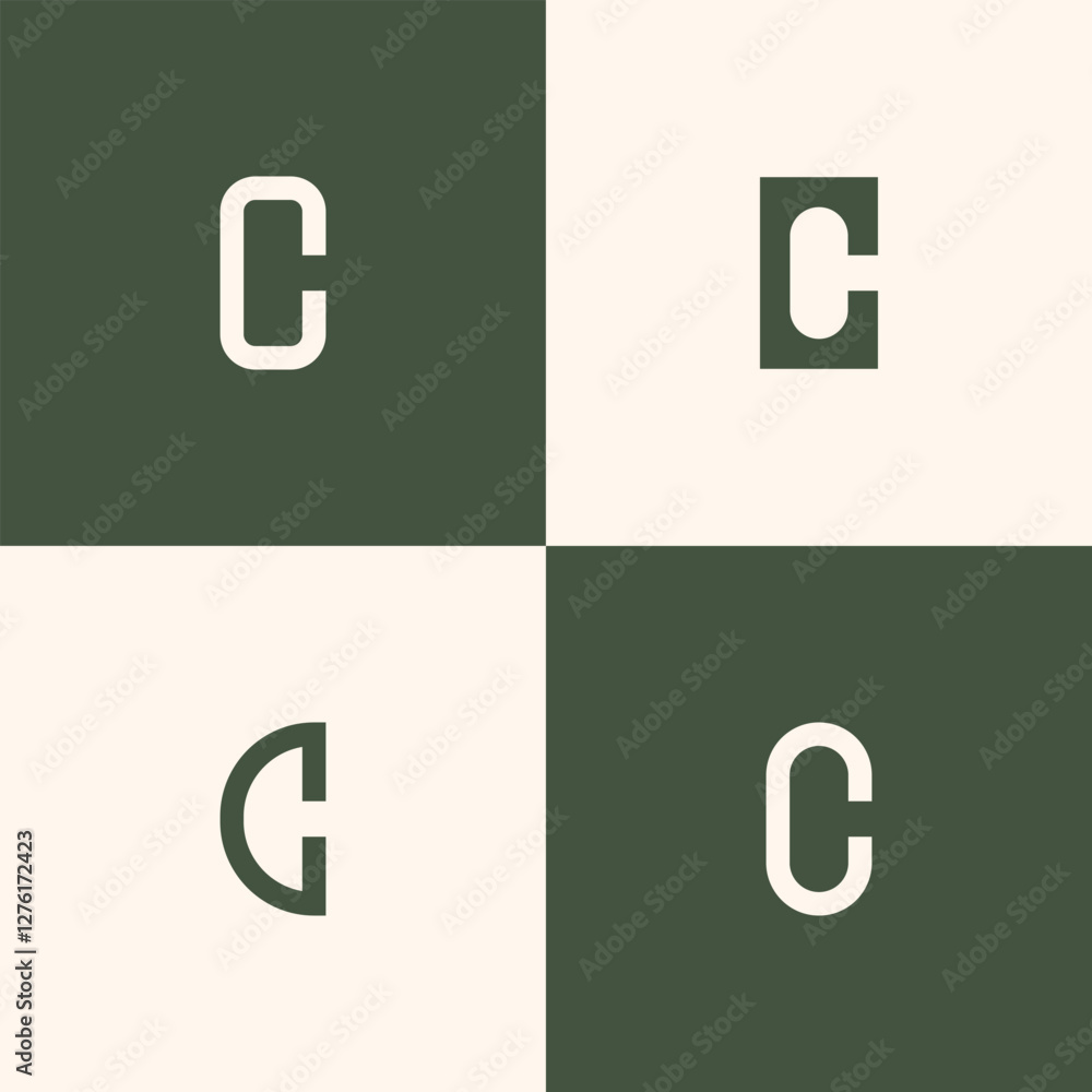 Modern and Minimal layered letter C logo, simple initial C monogram logo vector template
Modern and Minimal layered letter C logo, simple initial C monogram logo vector template