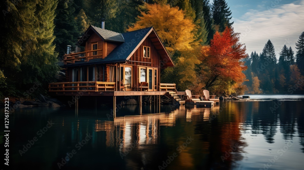 rustic house on water rustic house on water