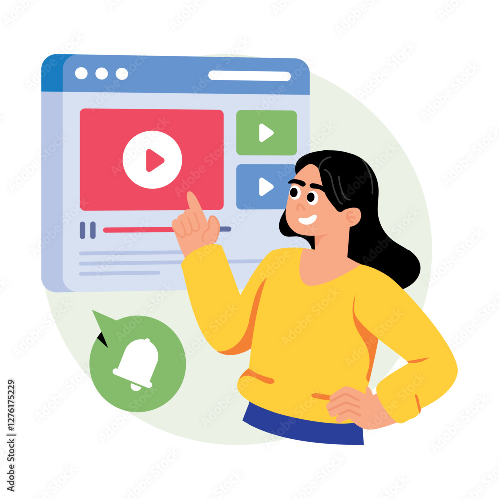 Video Tutorial Concepts Style illustrations. EPS 10 File stock illustration Video Tutorial Concepts Style illustrations. EPS 10 File stock illustration