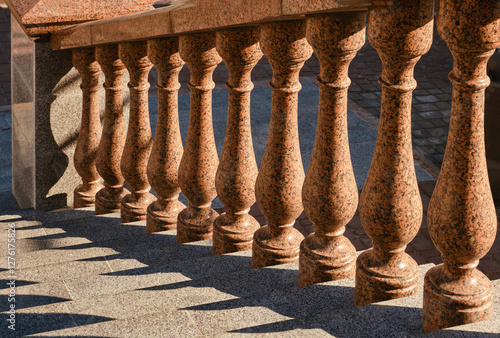 Fototapet Granite balustrade and stairway