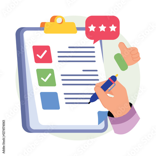 Postive Feedback   Concepts Style illustrations. EPS 10 File stock illustration