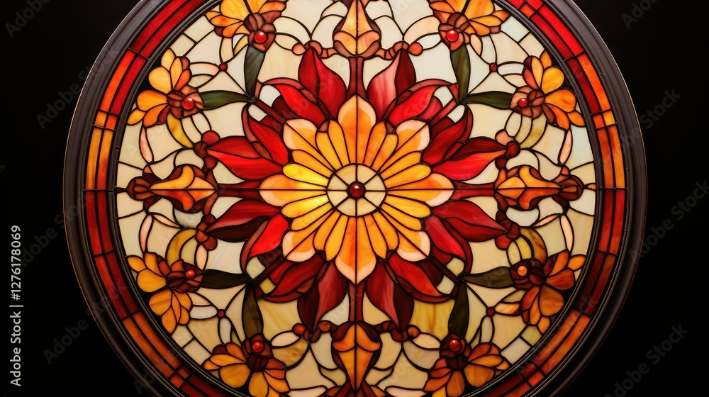 custom made wallpaper toronto digitalartwork circle stained glass