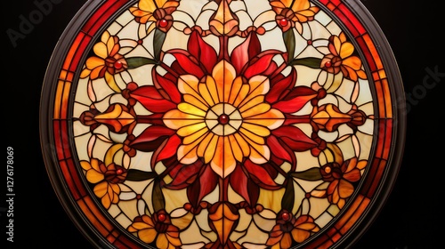 Wallpaper Mural artwork circle stained glass Torontodigital.ca
