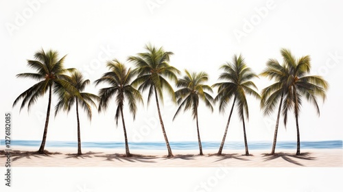 frds palm tree on white