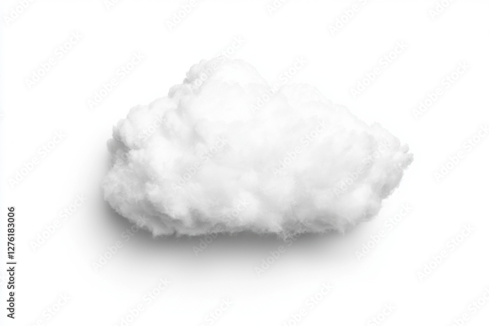 Big cloud isolated on a white background, creating a serene atmosphere. Big cloud isolated on a white background, creating a serene atmosphere.