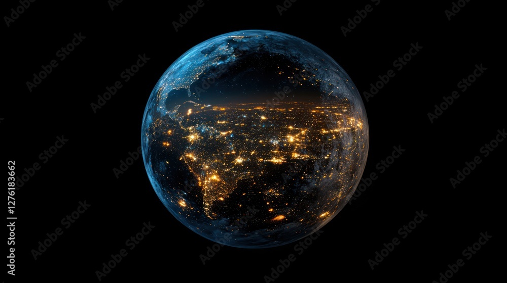 Night Earth, city lights, space, globe, background, environmental Night Earth, city lights, space, globe, background, environmental