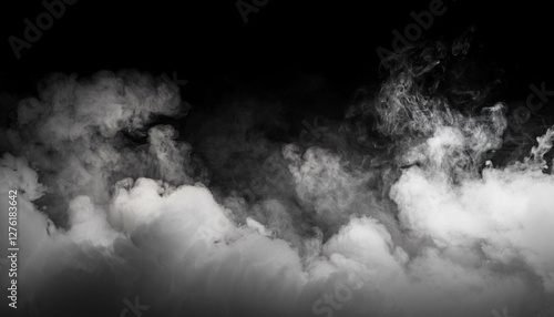 Black and white smoke on black background with blurred grunge texture, Grunge clouds or smog texture with stains, White cloudy sky or cloudscape or fogg, black and white grunge watercolor background.