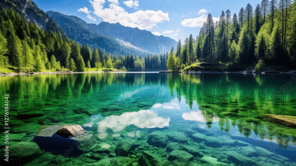 Fototapeta premium trees nature background blue