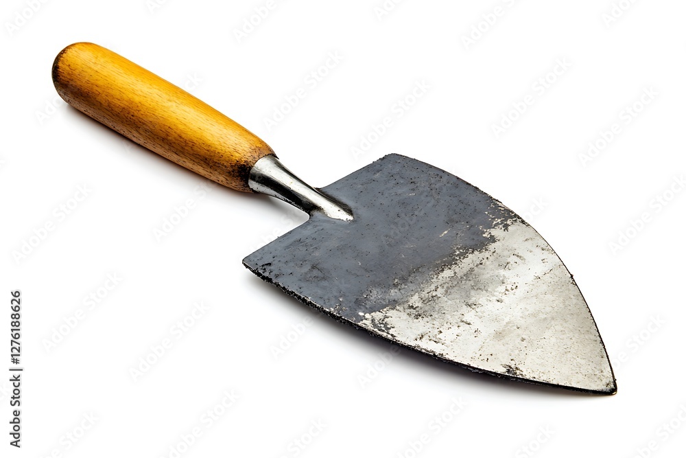 Shovel on a white background. Trowel on a white background. Shovel on a white background. Trowel on a white background.