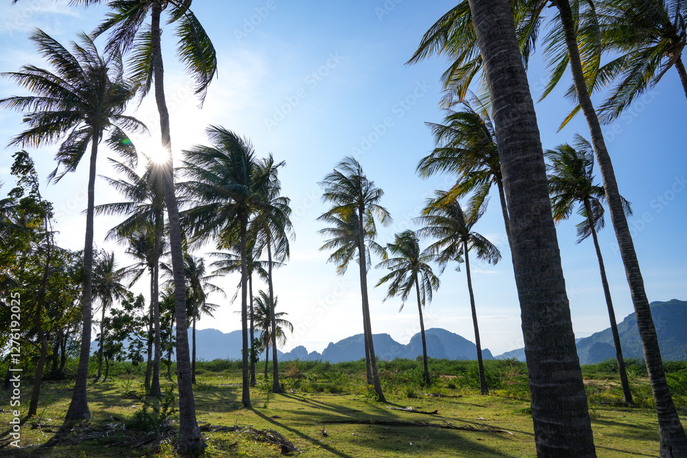 Fototapeta premium View of Sam Roi Yot National Park, Pran Buri District, Prachuap Khiri Khan Province, Thailand