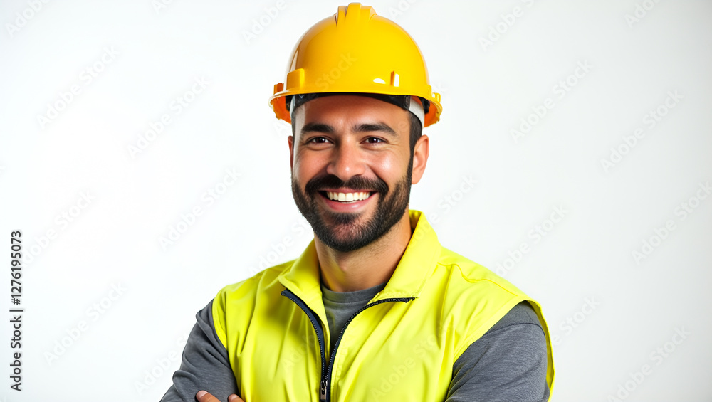 portrait of a construction worker, Industrial Worker on Site, Skilled Worker portrait of a construction worker, Industrial Worker on Site, Skilled Worker