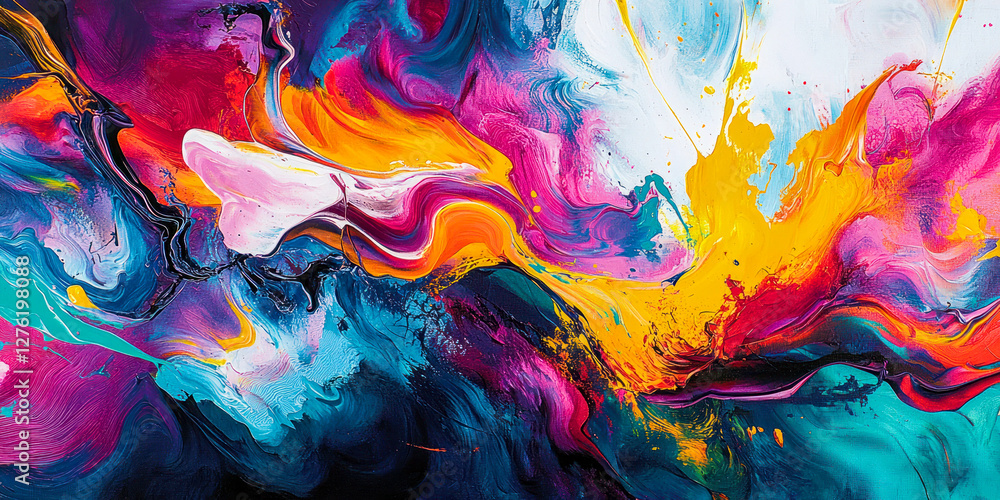 Abstract background, painting bursting with vibrant colors and dynamic energy. Abstract background, painting bursting with vibrant colors and dynamic energy.