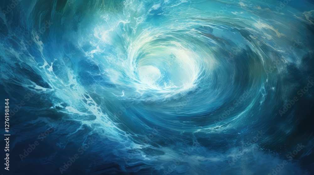 Naklejka premium turquoise water swirl background