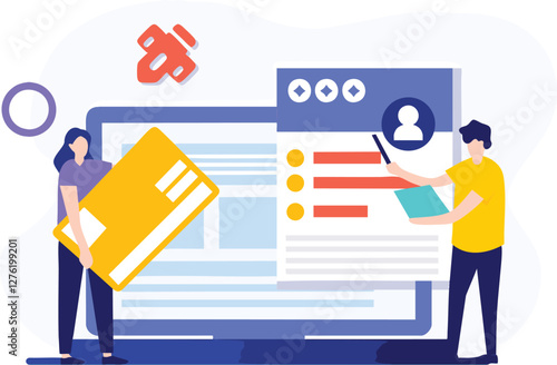 how to create a landing page for your website Adobe Illustrator Artwork flat icon with shadow vector eps 10 illustration