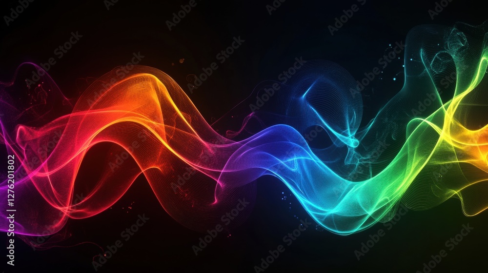 Fototapeta premium rainbow wave abstract background