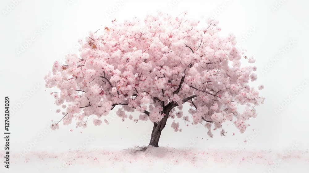 Obraz premium bloom tree on white