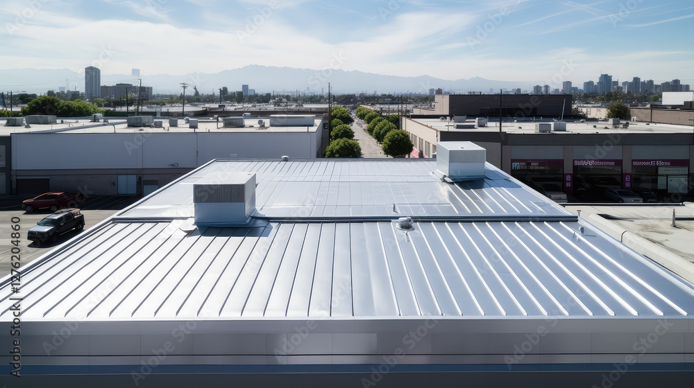 Fototapeta premium skylights sheet metal roof