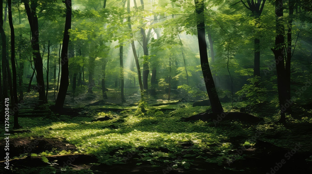 Obraz premium light leaves sun