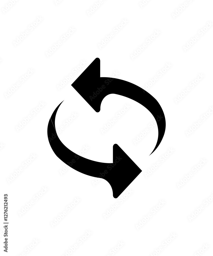 Repeat icon filled with solid black Repeat icon filled with solid black