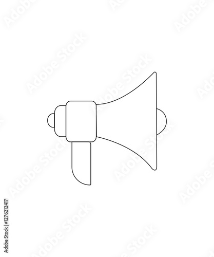 Loudspeaker icon with thin stroke