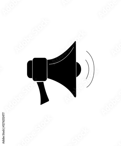 Announcement icon filled with black
