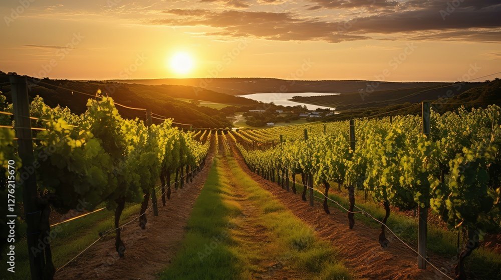 Naklejka premium grapes wine trail