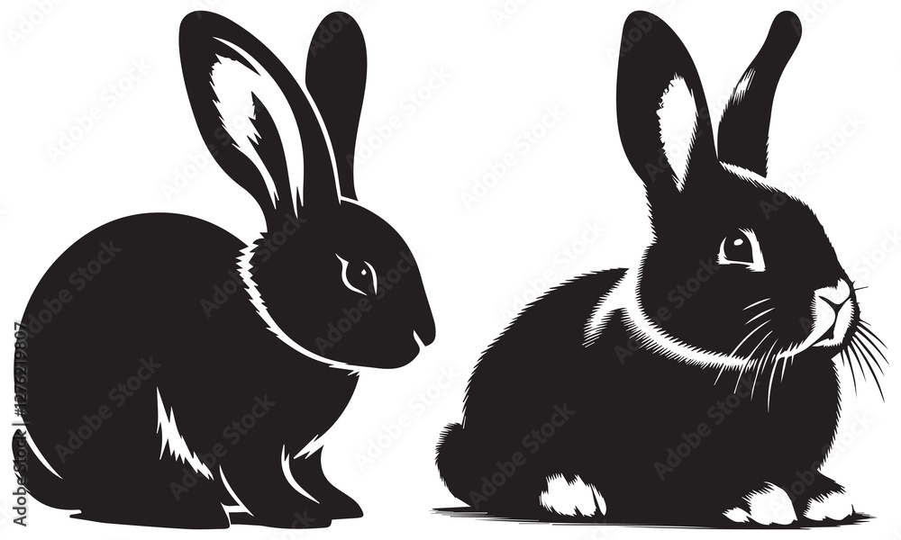 Fototapeta premium vector illustration of a rabbit