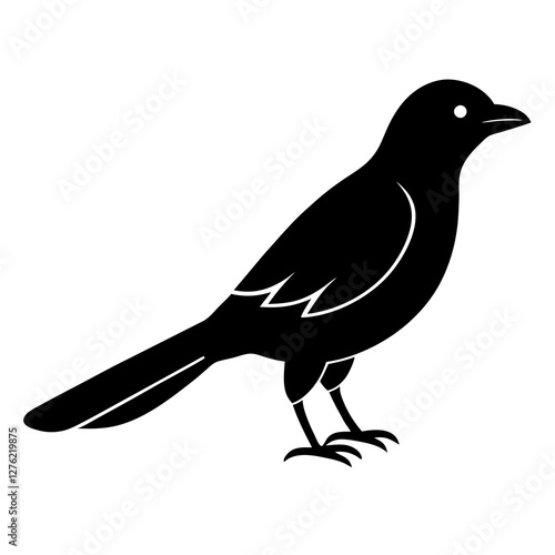 Oriole Silhouette Vector – Ideal for Branding & Nature Art.