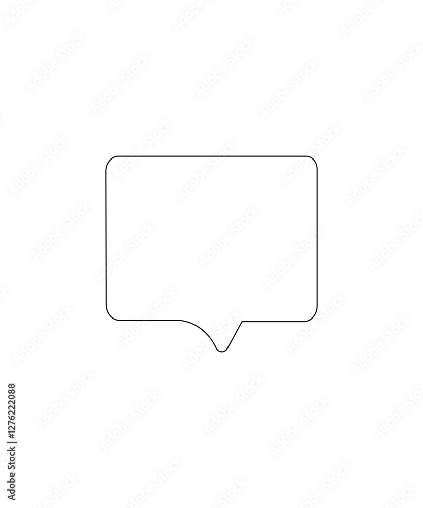 Fototapeta premium speech bubble icon with thin stroke