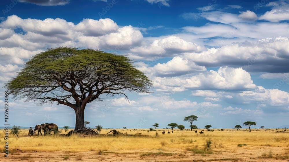 Obraz premium serengeti safari tree