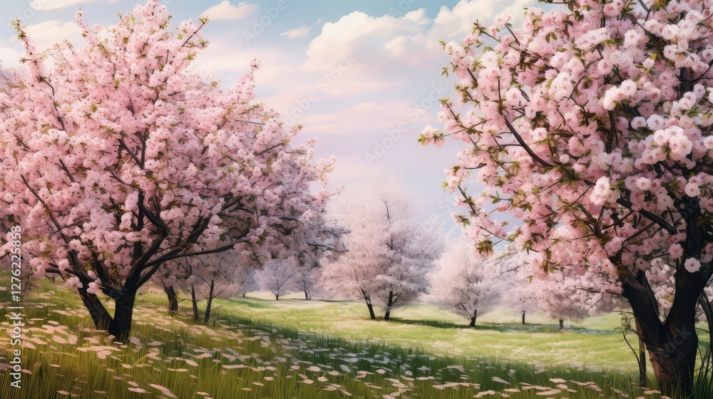 blossoms spring trees background blossoms spring trees background