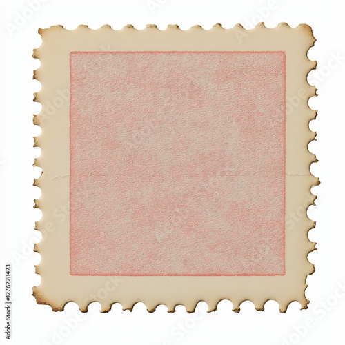 Vintage Postage Stamp Textured Background - Decorative Antique Postal Design for Crafts & Handmade Stationery
