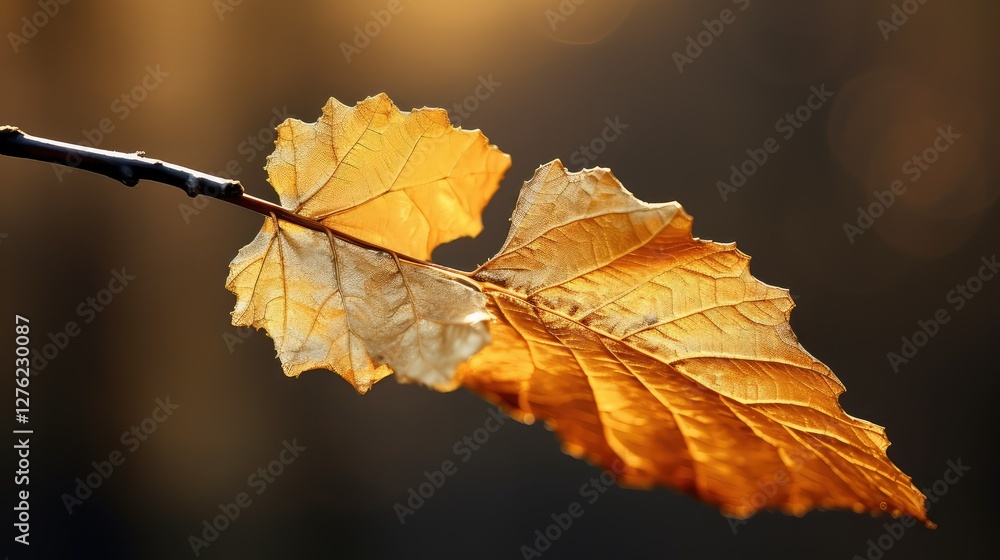 Fototapeta premium leaf gold fall leaves