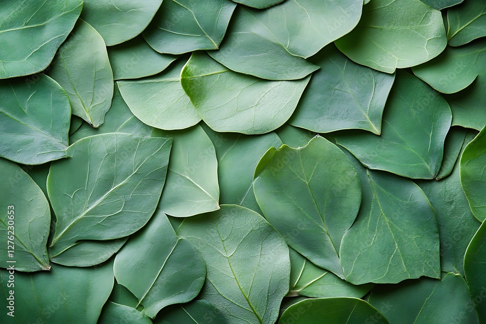 Obraz premium Green leaves background texture pattern fresh natural organic
