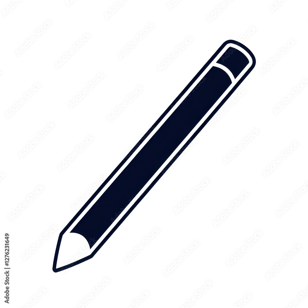 A simple, elegant pencil icon for creative projects and artistic endeavors., transparent background. A simple, elegant pencil icon for creative projects and artistic endeavors., transparent background.
