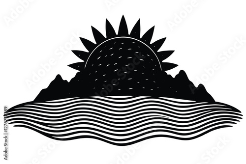 boat in the sea vector