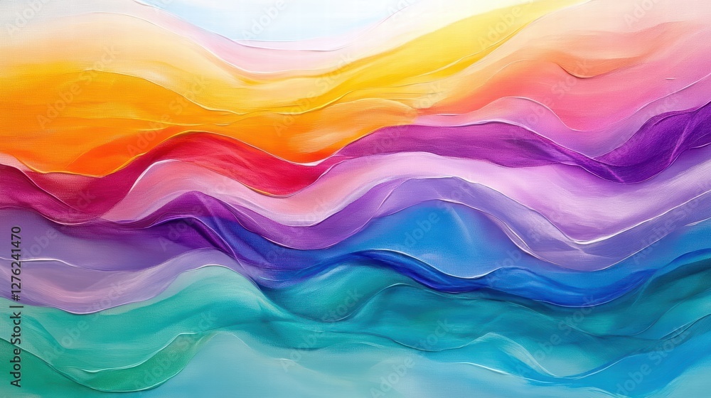 Fototapeta premium colorful abstract wave painting