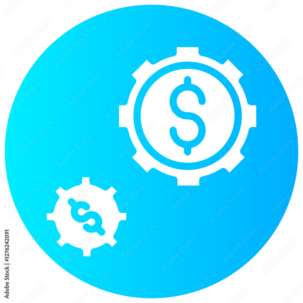 making money vector round glyph icon making money vector round glyph icon