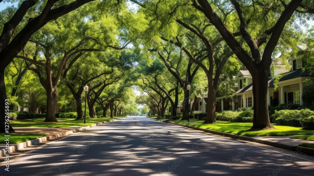 leafy residential trees